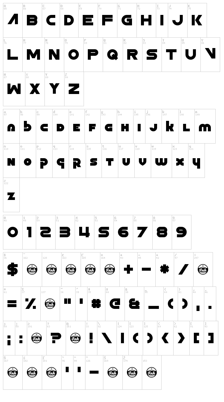 Zoon Hoot font map